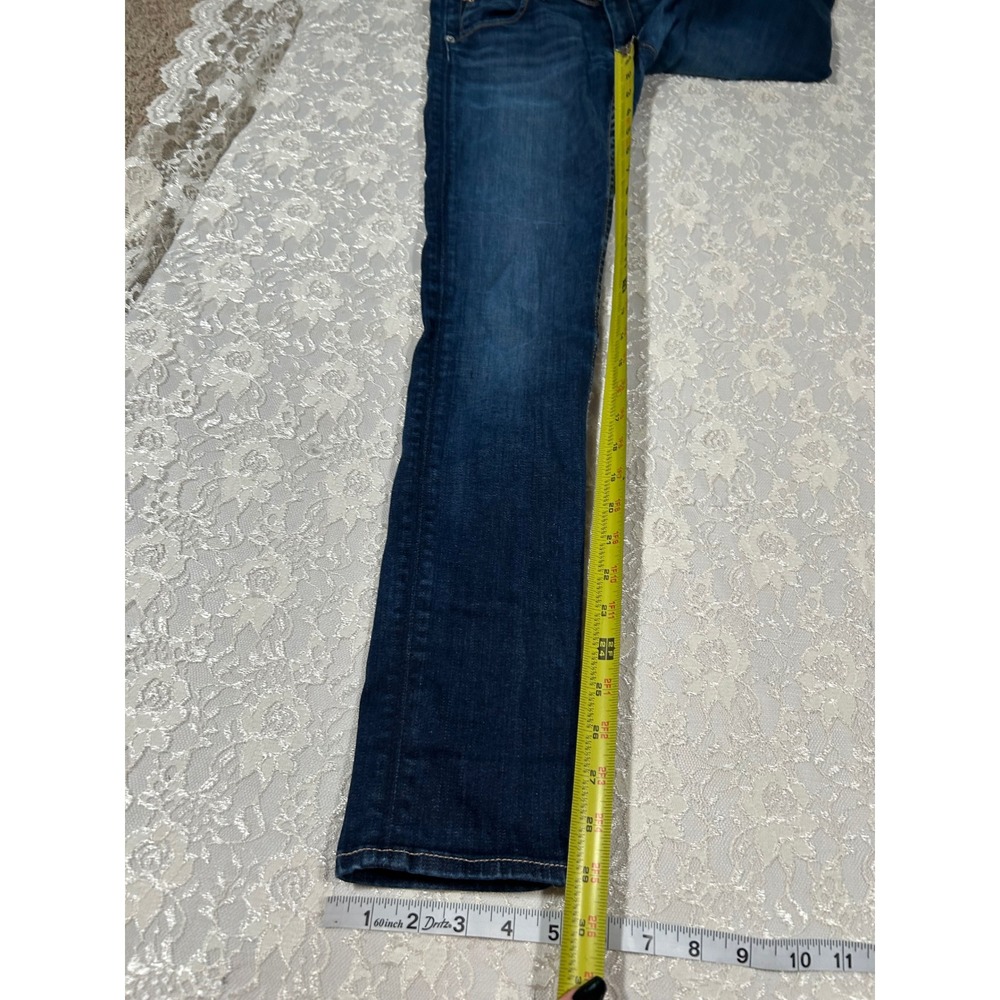 Hudson Collin Flap Skinny Jeans Dark Wash Low Rise 25 Y2K Grunge Chic Streetwear - Picture 9 of 9